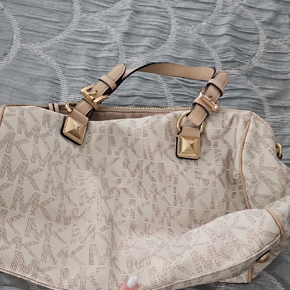 Michael Kors Cream Monogram Tote